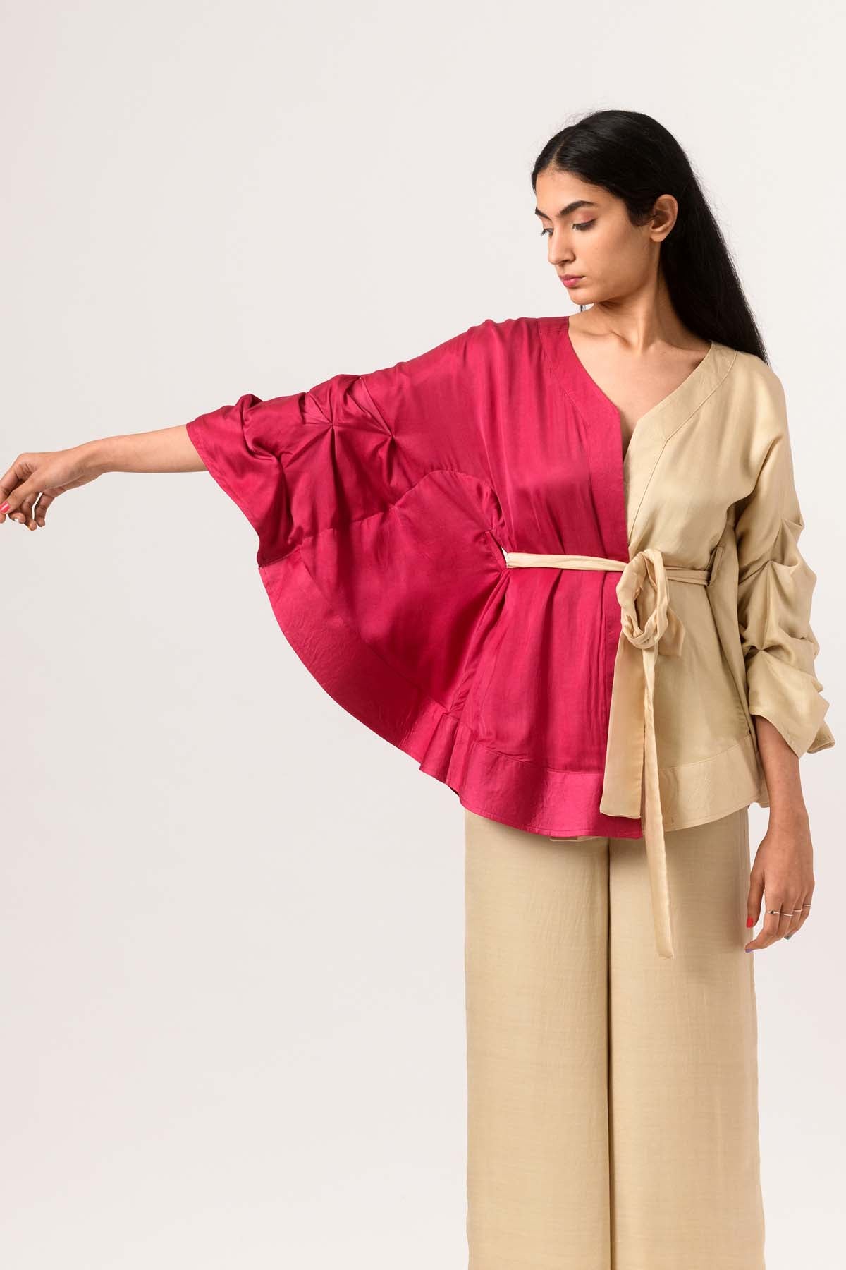 Hand Tucked Cape Co-ord Set