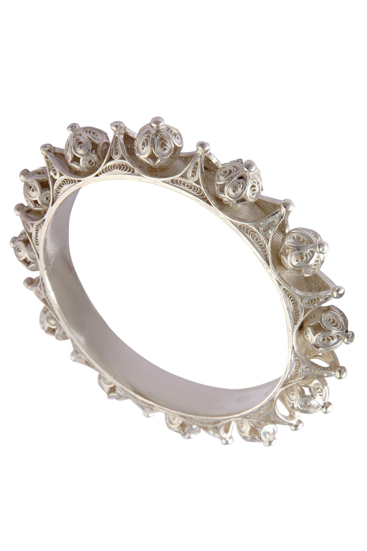 Filigree Work Silver Bangle