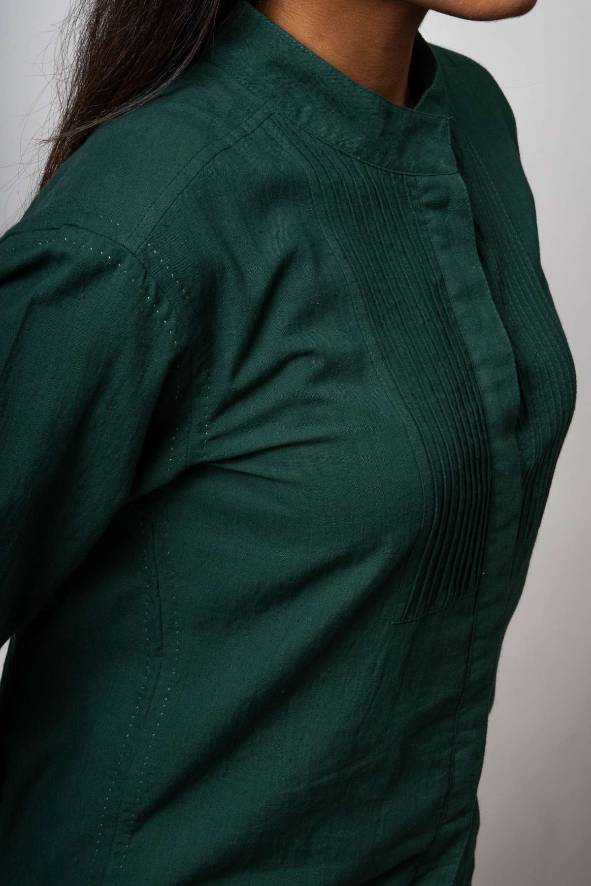 Handwoven Pintuck Shirt