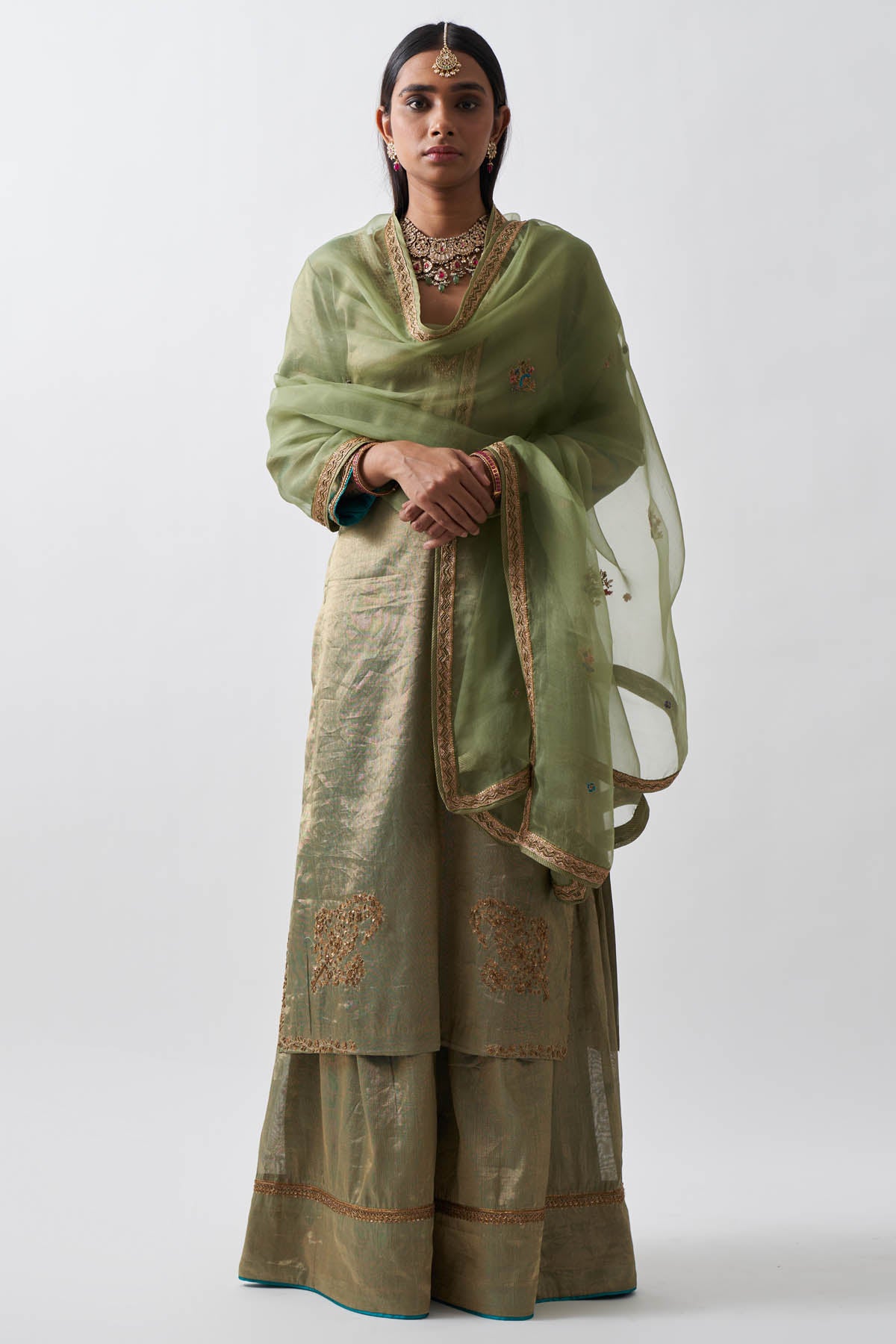 Handwoven Zardosi Sharara Set