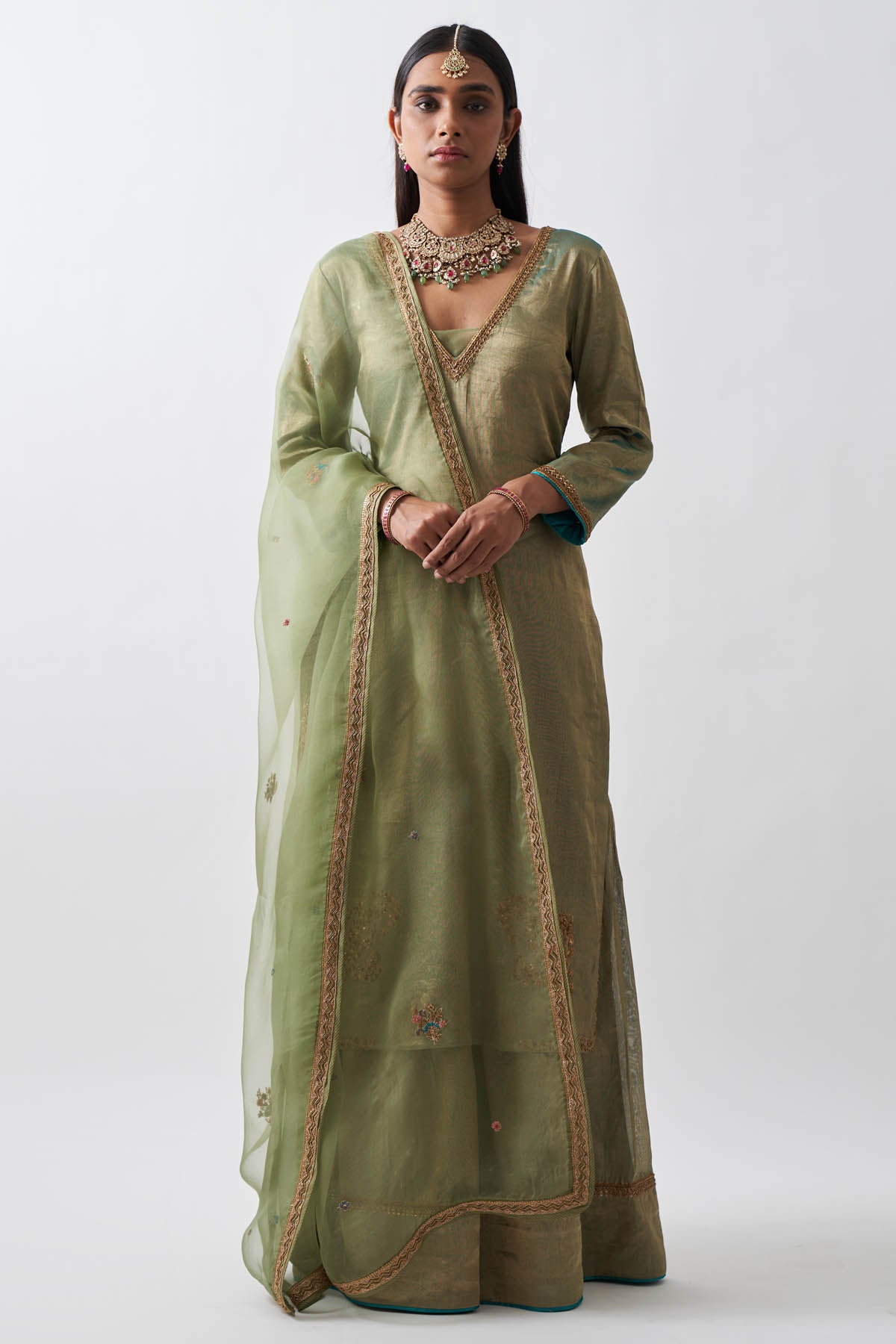 Handwoven Zardosi Sharara Set