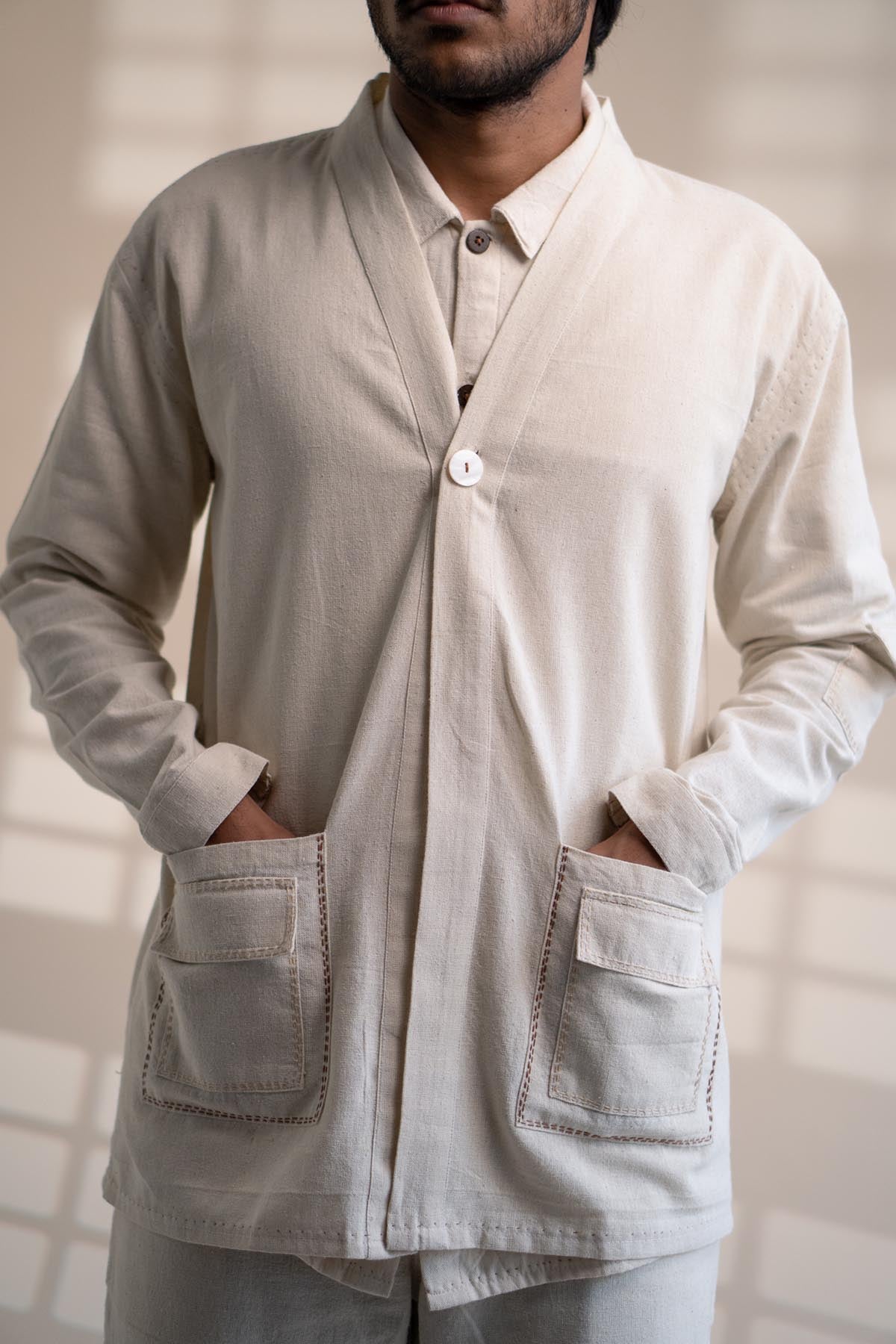 Haori Pocket Cotton Jacket