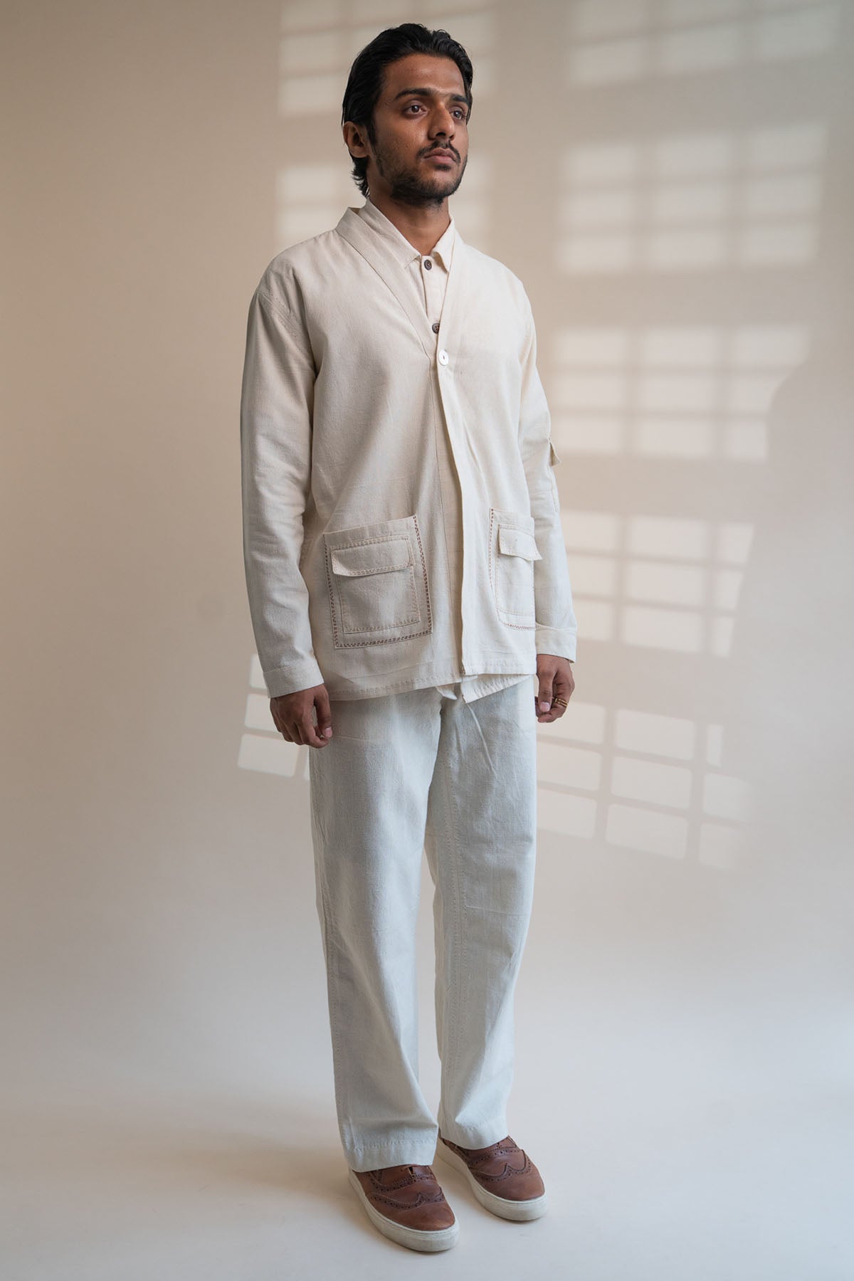 Haori Pocket Cotton Jacket