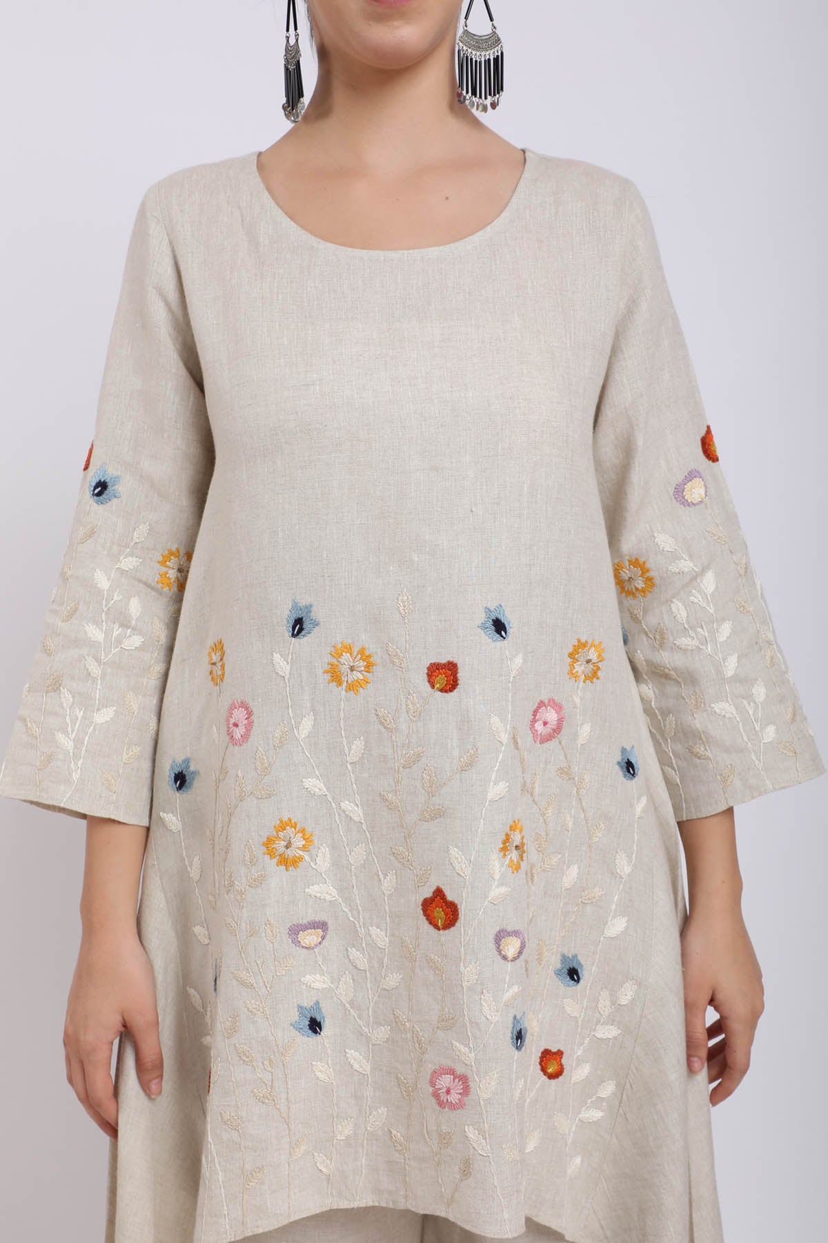 High Low Embroidered Tunic