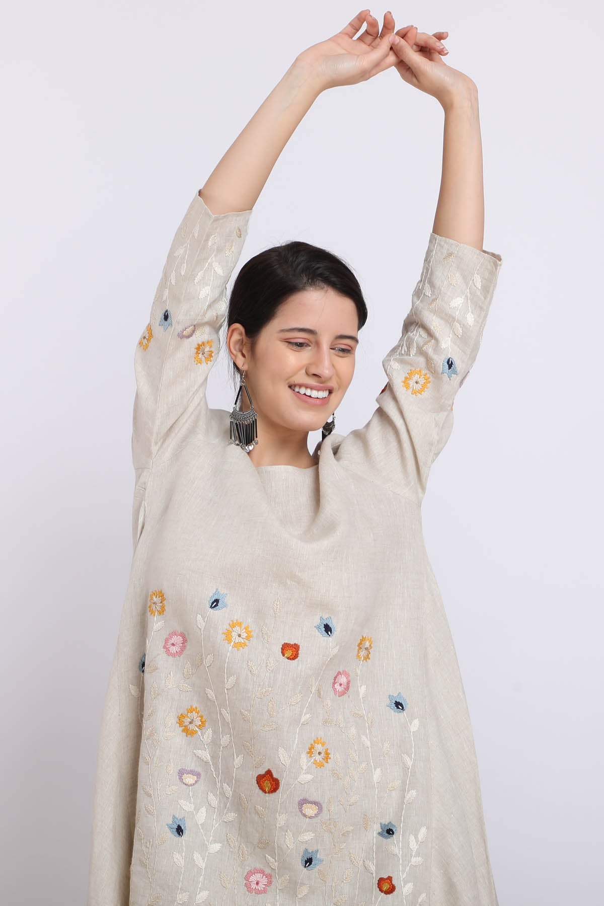 High Low Embroidered Tunic