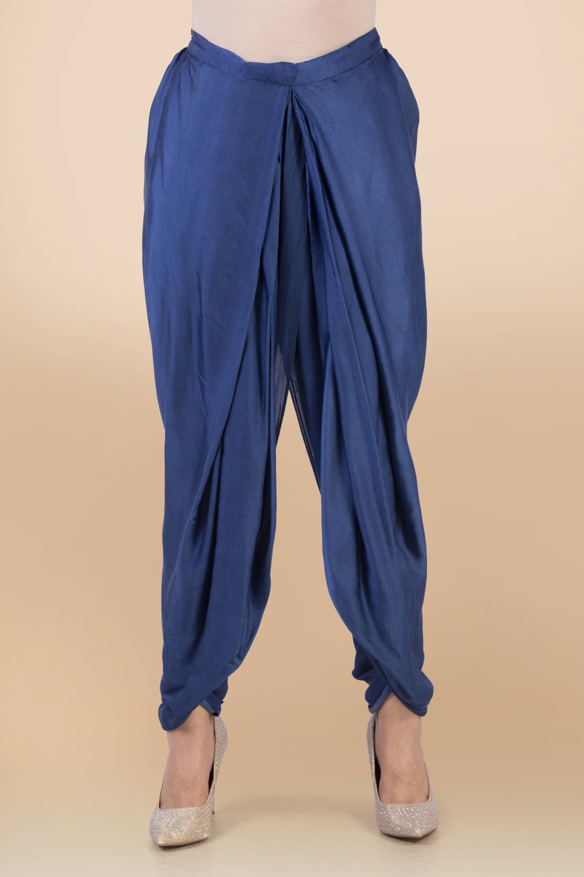 Blue High-Low Kurta & Dhoti