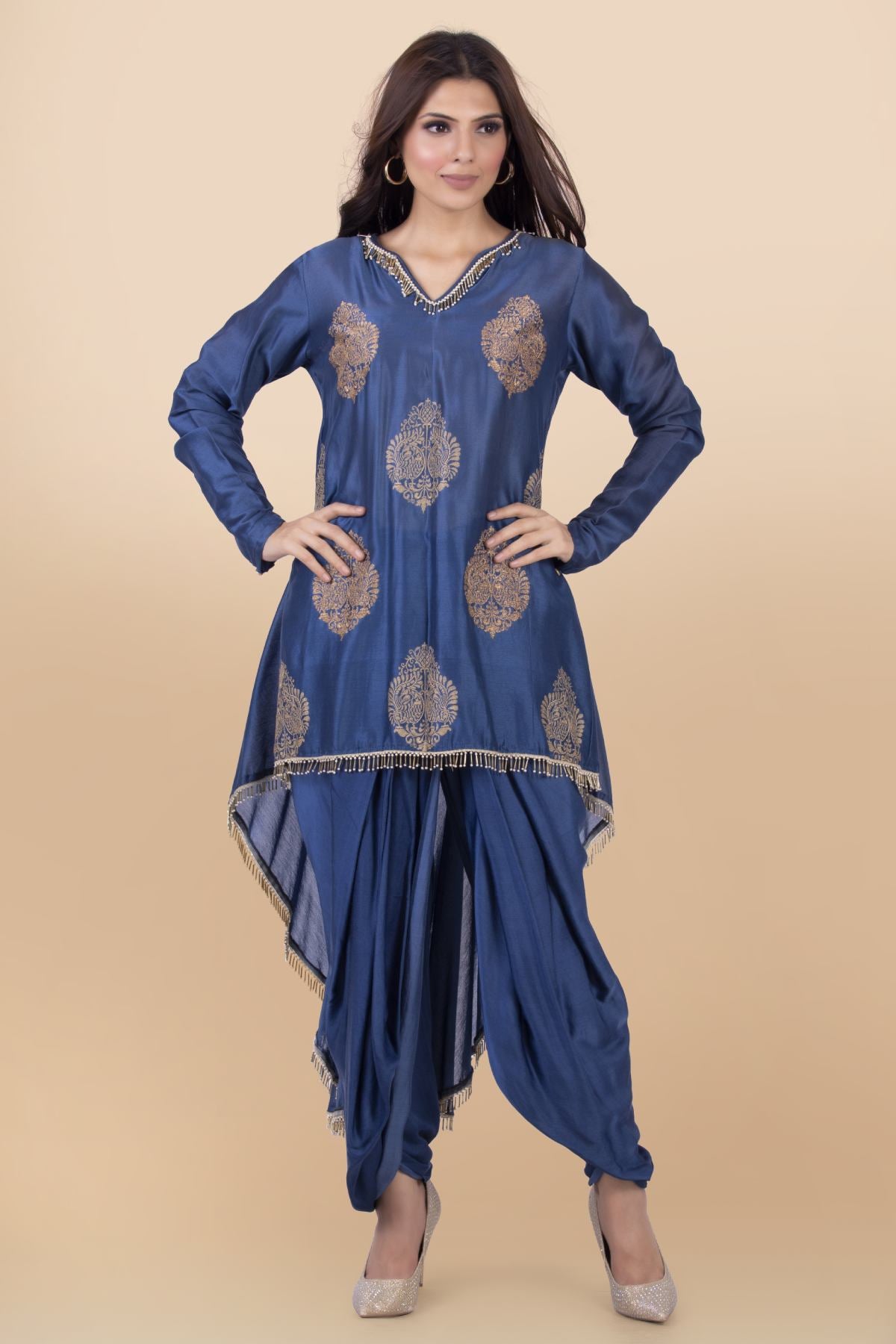 Buy High Low Silk Kurta Set for Women Online