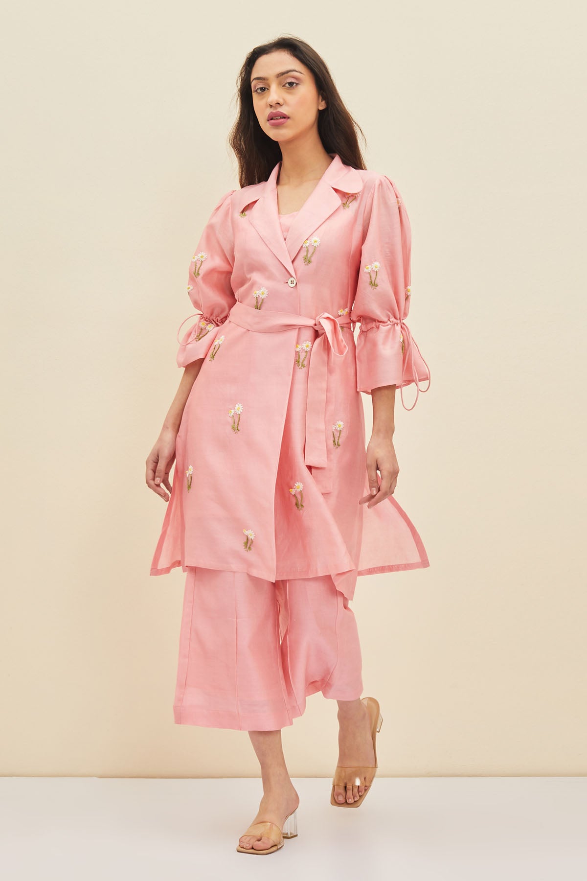 Pink Jacket Style Dress & Belt