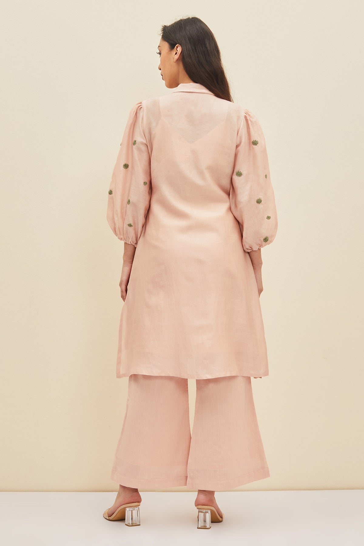 Blush Pink Floral Tunic & Pants