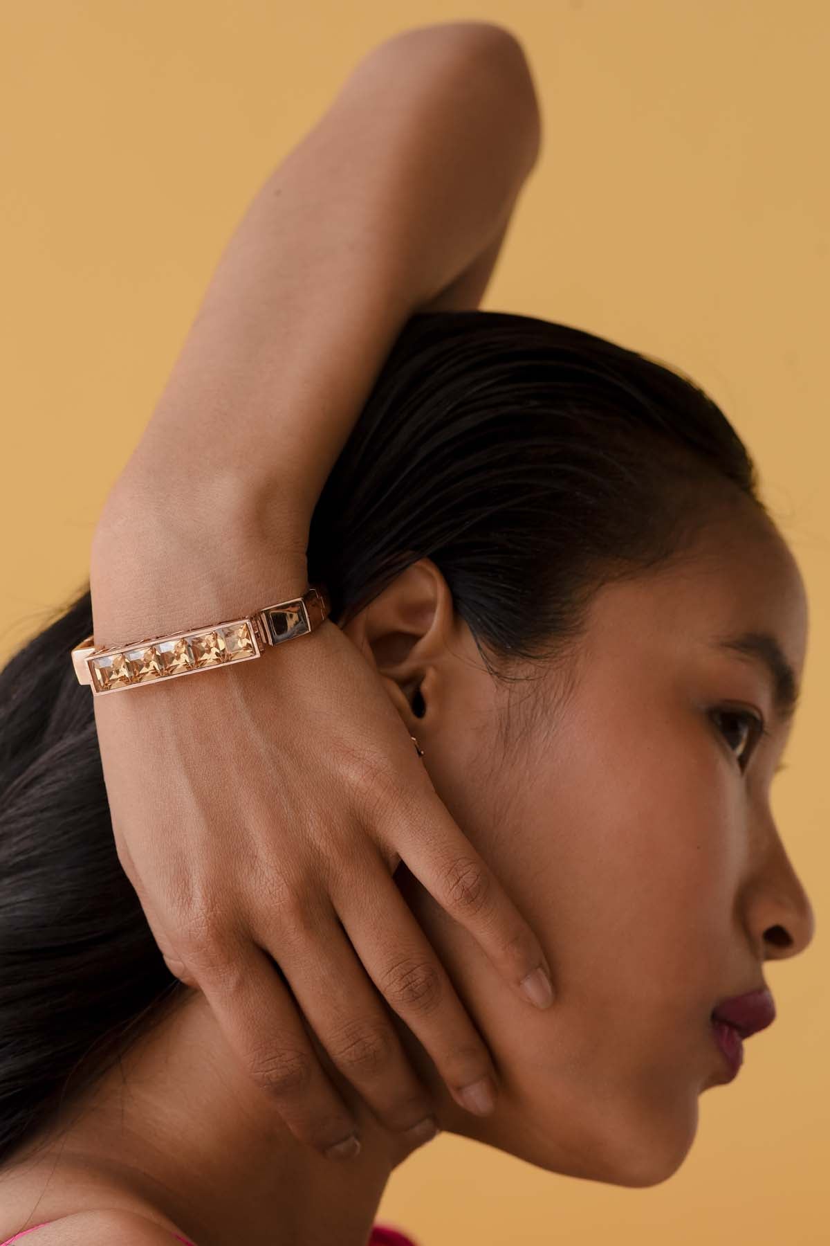 Gold Kada Swarovski Bracelet