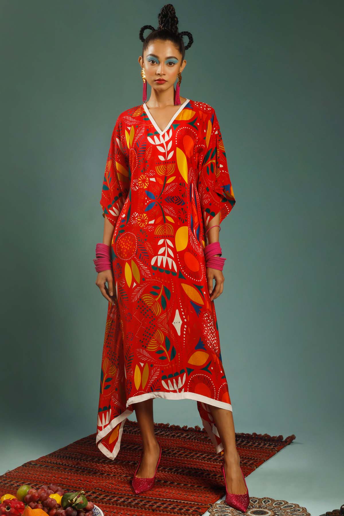 Kaftan Style Knee Length Dress Kaftan Style Knee Length Dress