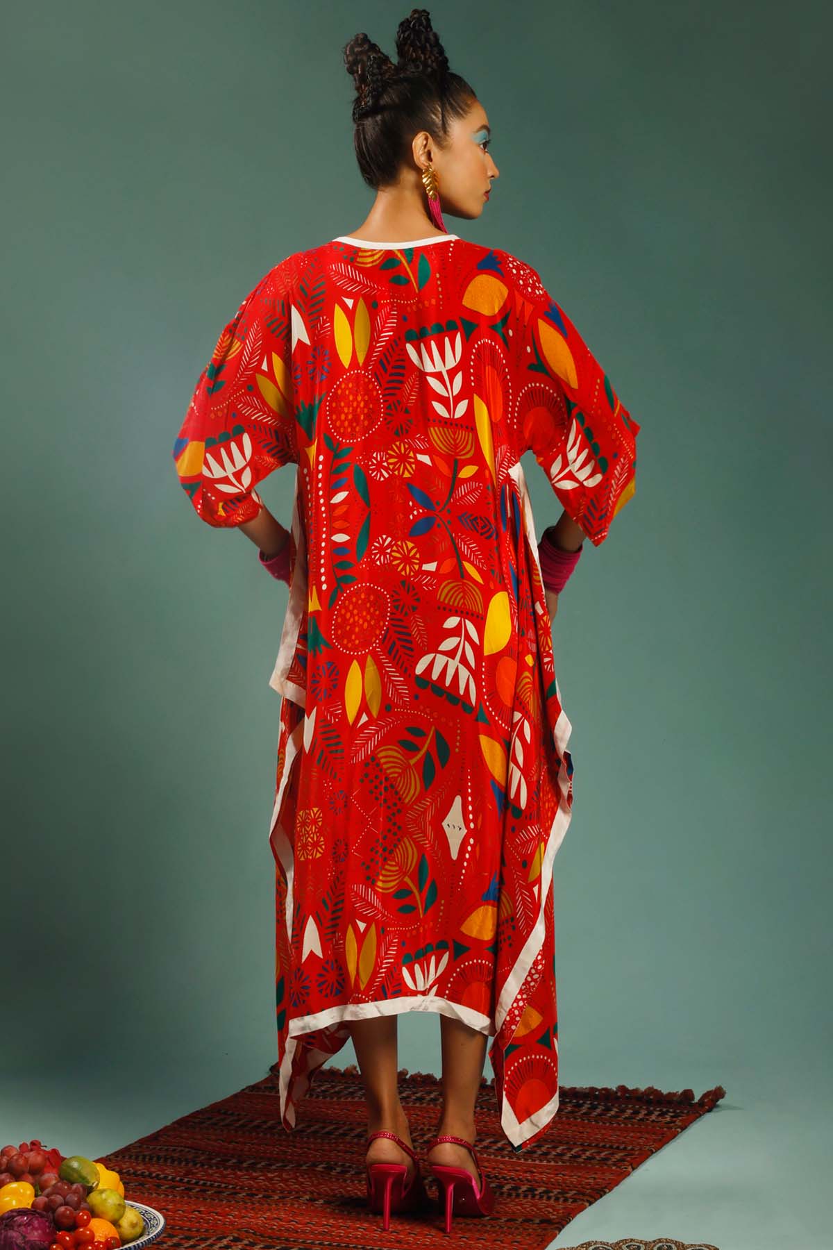 Kaftan Style Knee Length Dress