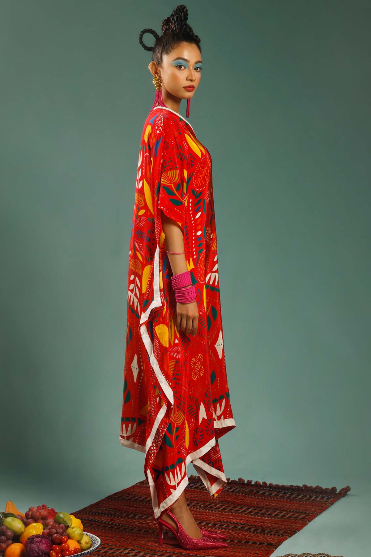 Kaftan Style Knee Length Dress