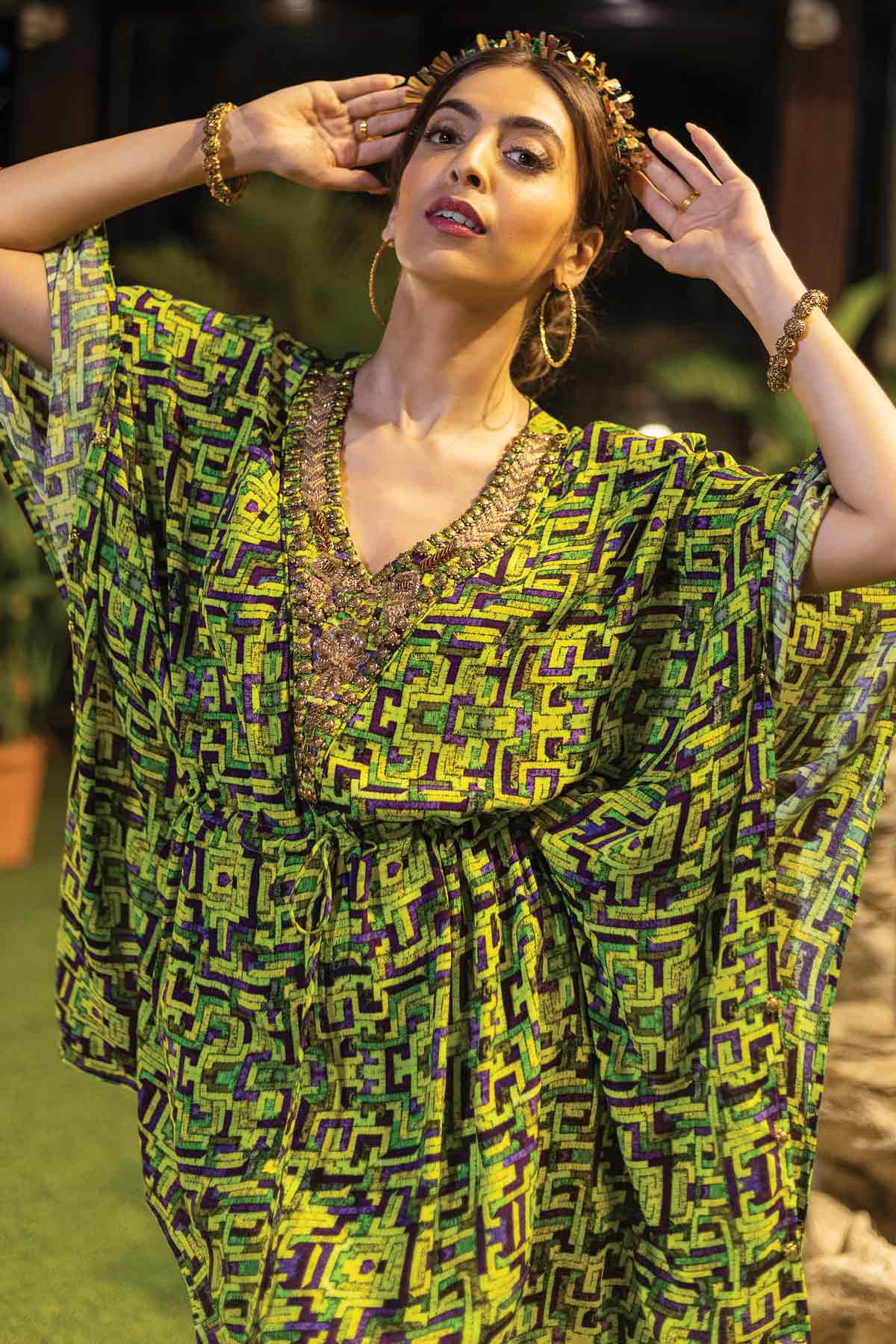 Kaftan Style Kurta Set