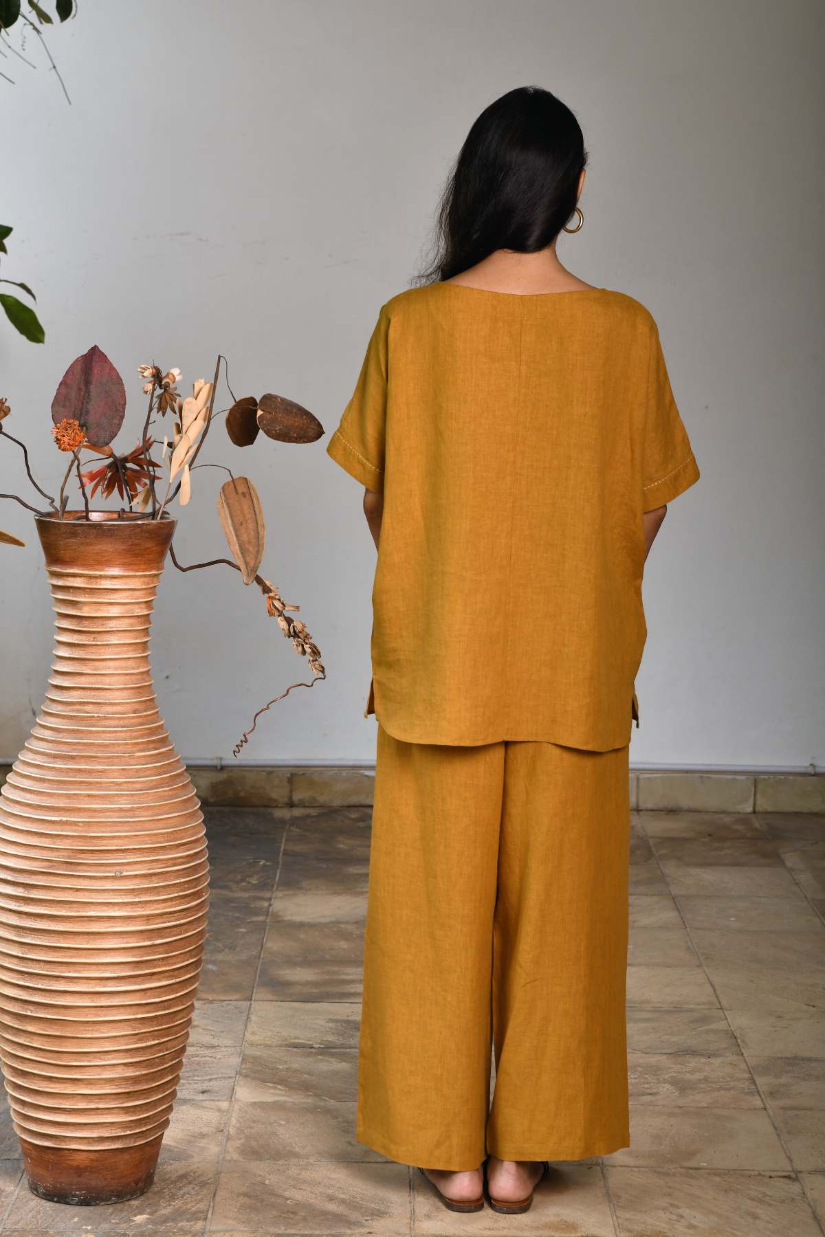 Kaftan Style Linen Top