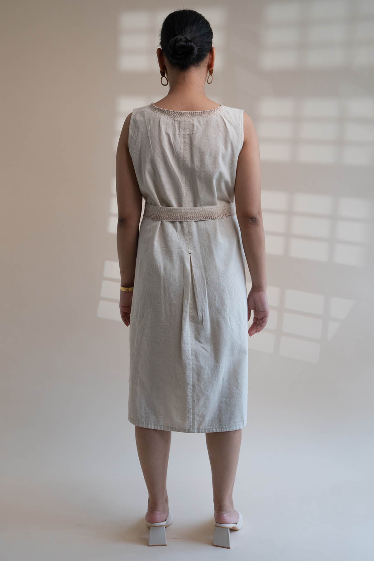 Kantha A-Line Trench Dress