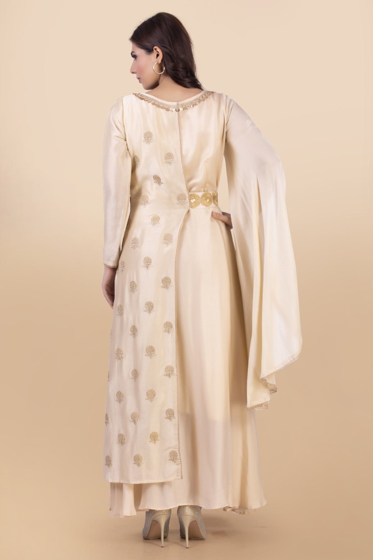 Kimono Sleeves Dress Gown