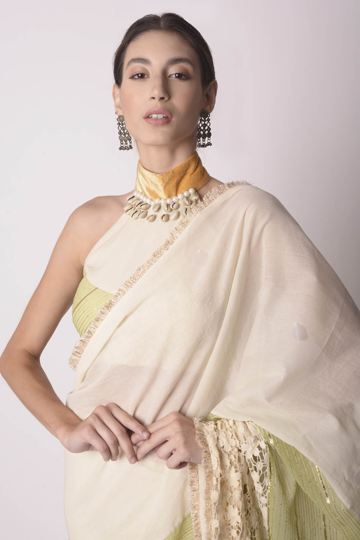 Layered Drape Saree & Blouse