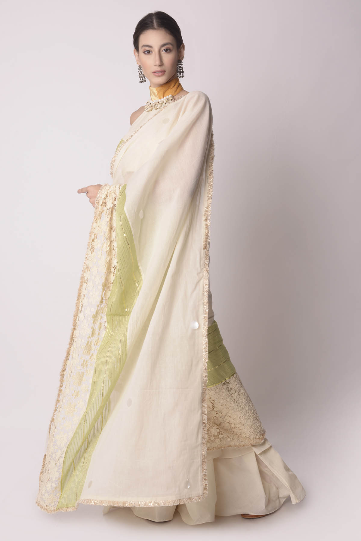 Layered Drape Saree & Blouse