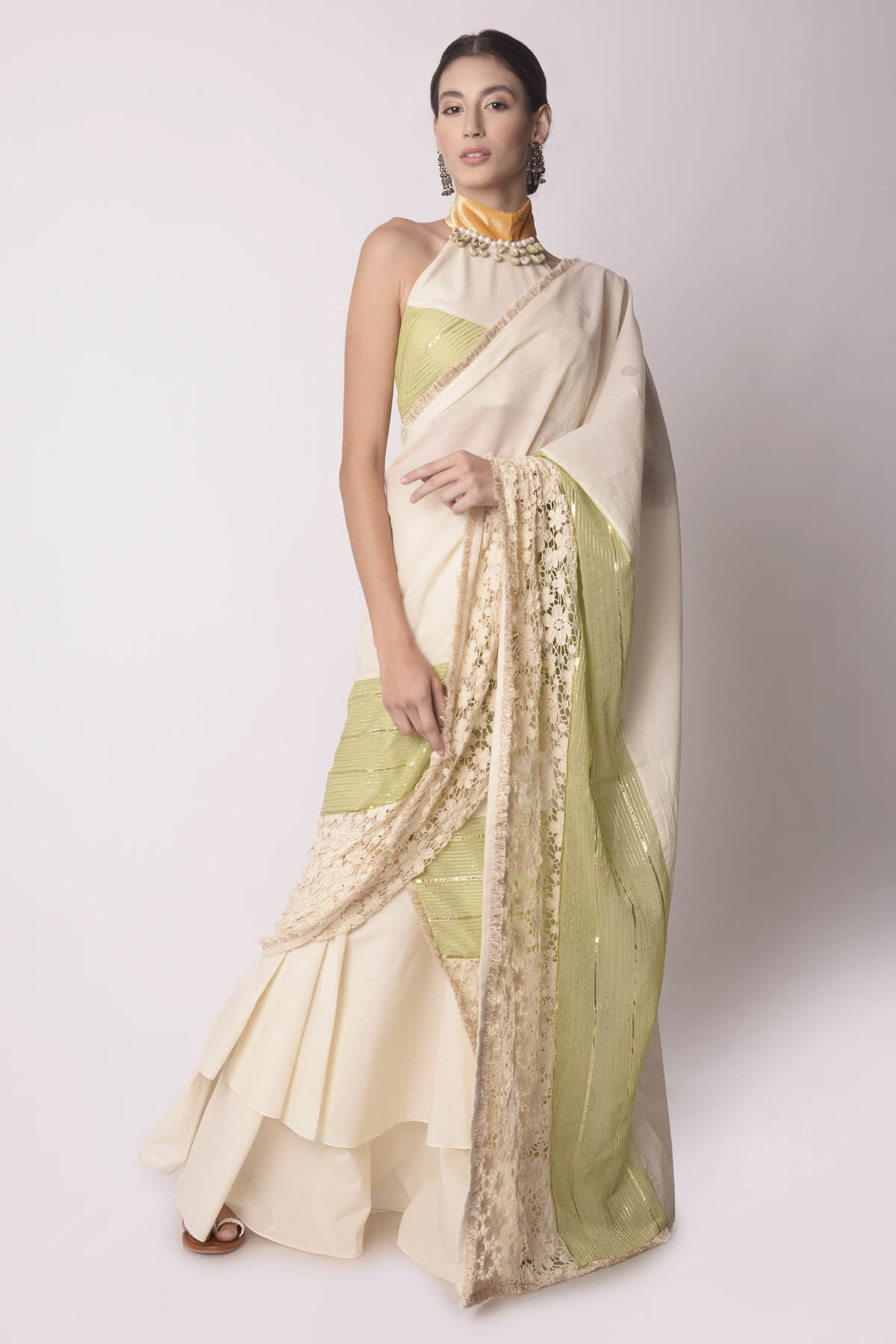 Layered Drape Saree & Blouse