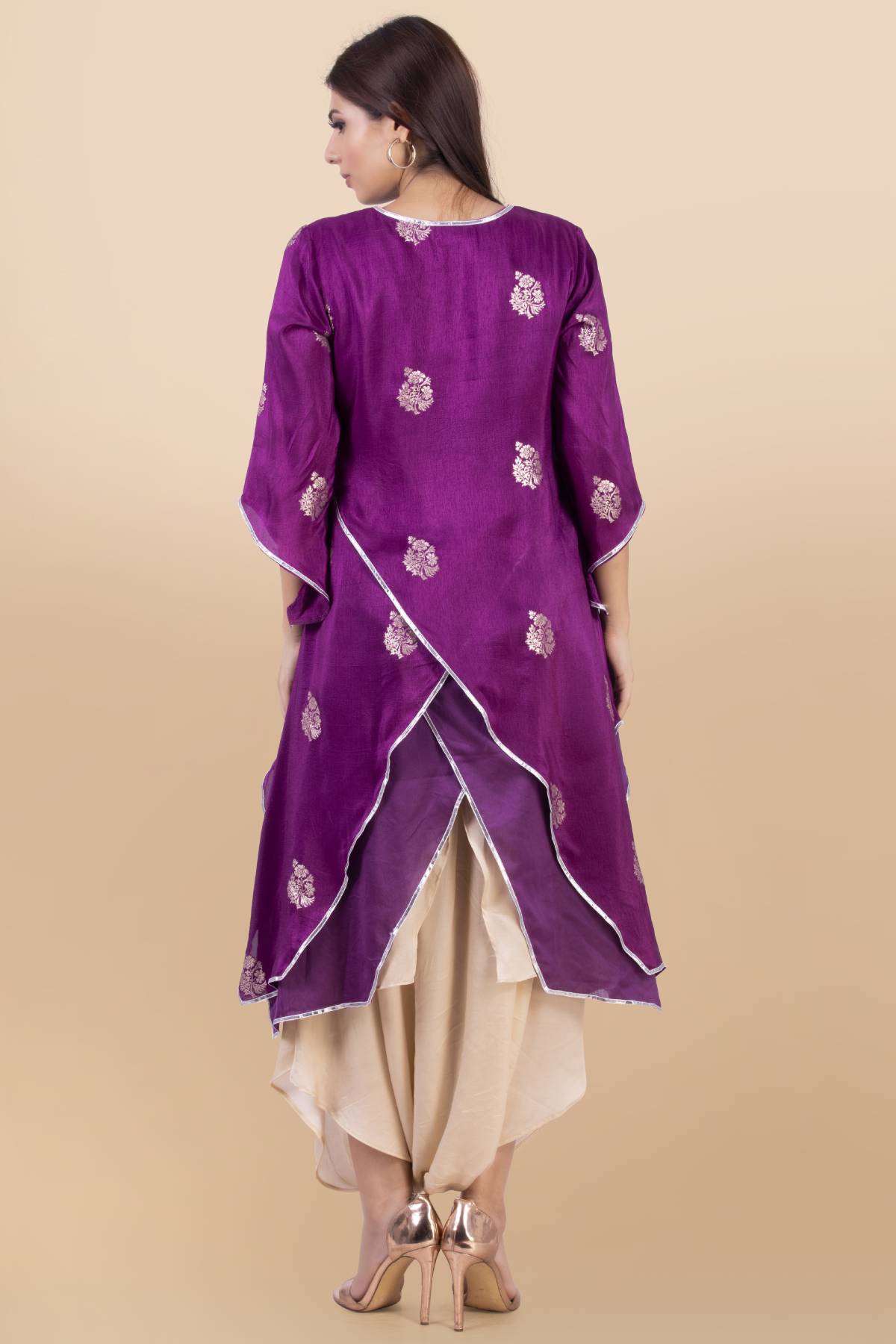 Multicolor Cutwork Jacket Set