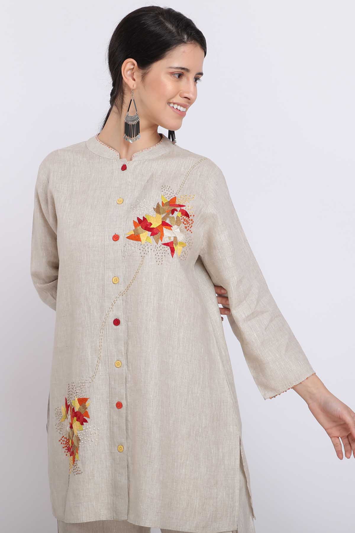 Linen Embroidered Shirt