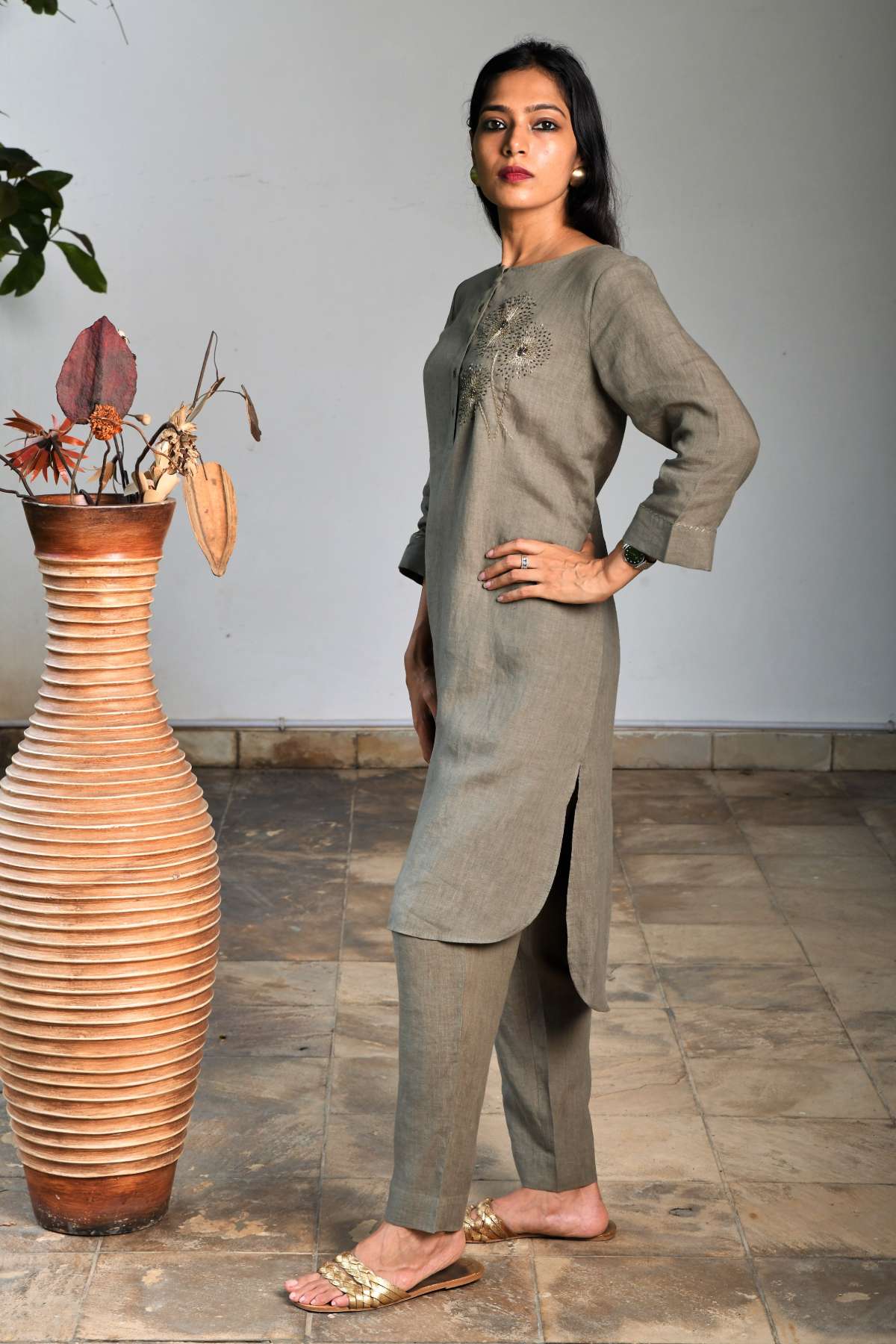 Embroidered Asymmetrical Tunic