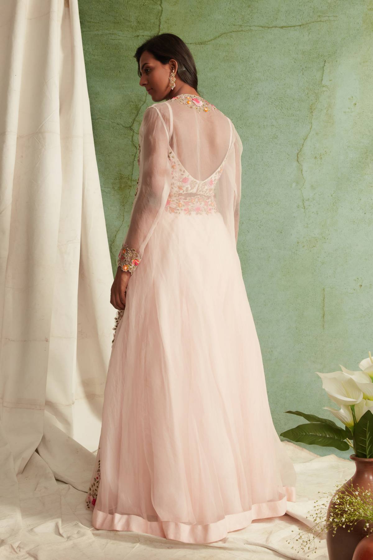 Long Cape Lehenga Set