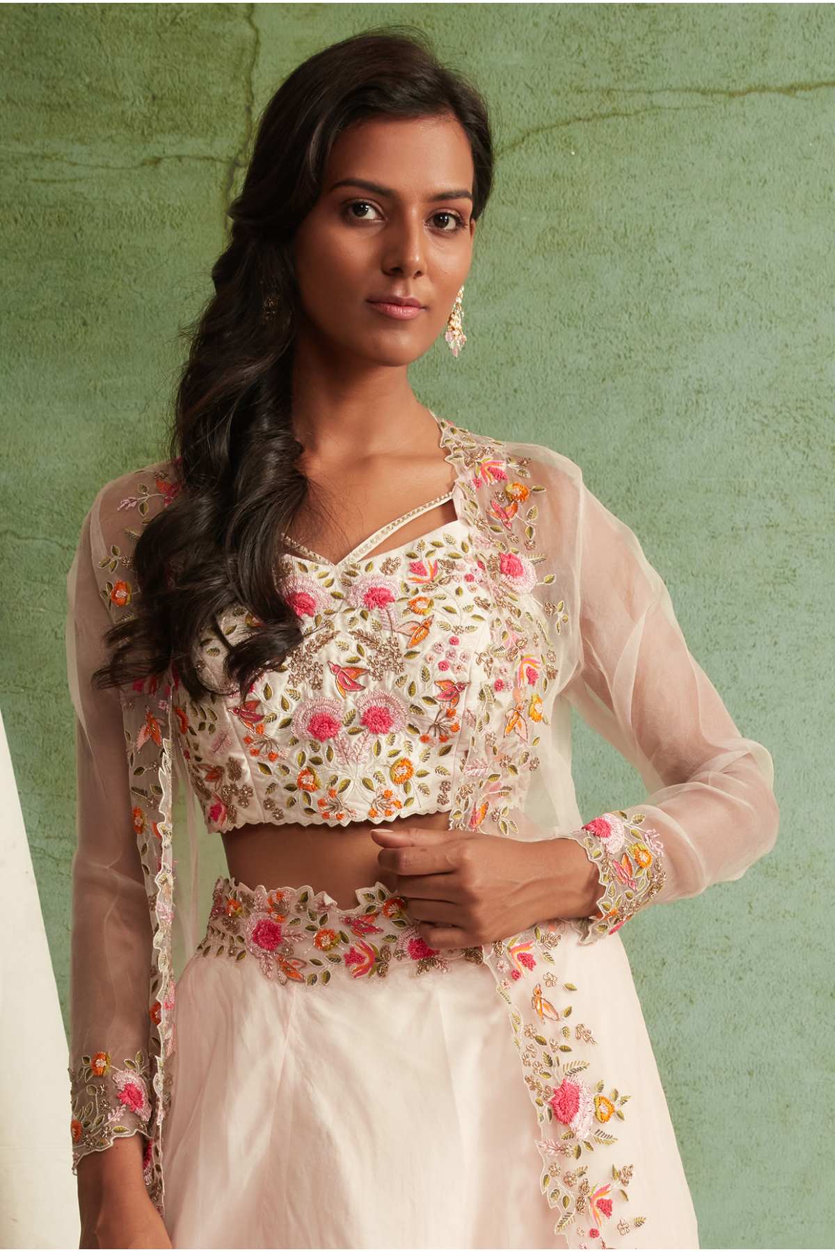 Long Cape Lehenga Set