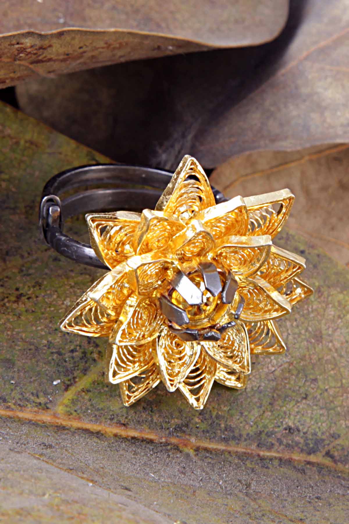 Lotus Filigree Ring