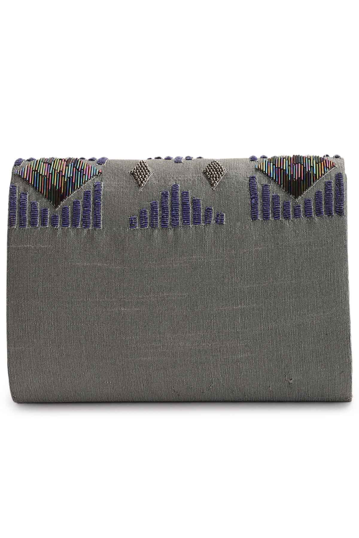 Maze Embroidered Clutch