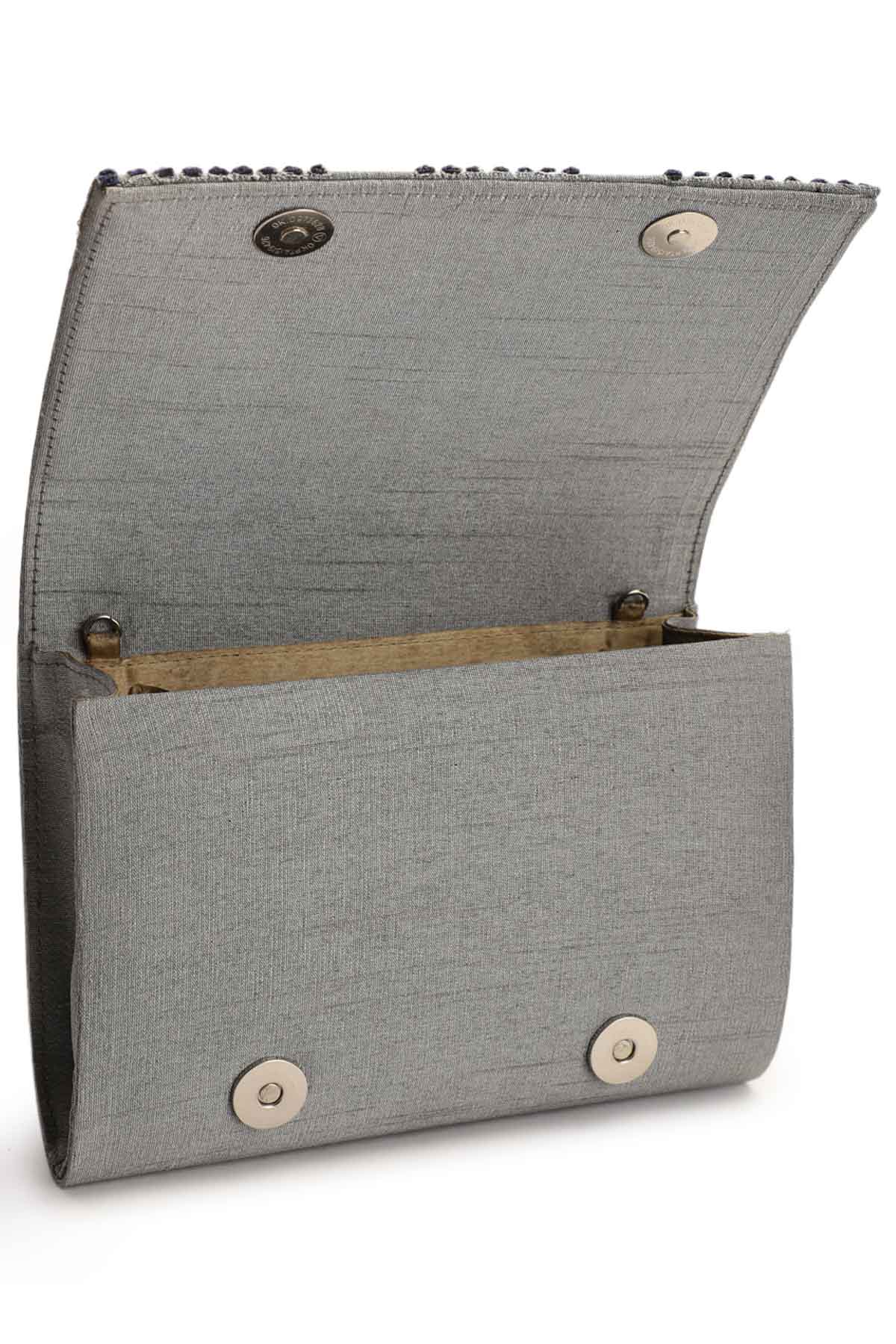 Maze Embroidered Clutch