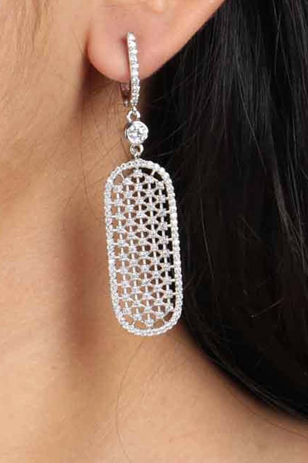 Mesh Drop Earrings