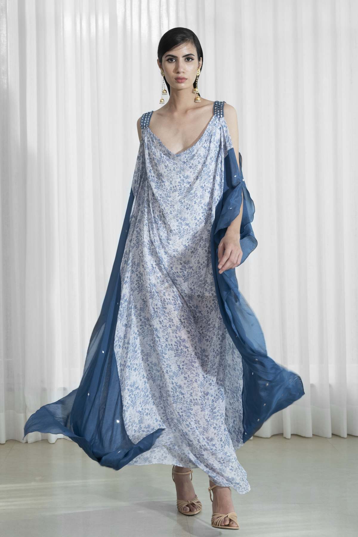 Buy Mirror Work Kaftan by Mandira Wirk