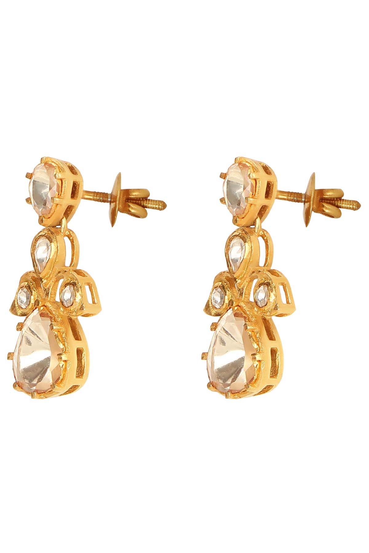Moissanite Polki Earrings