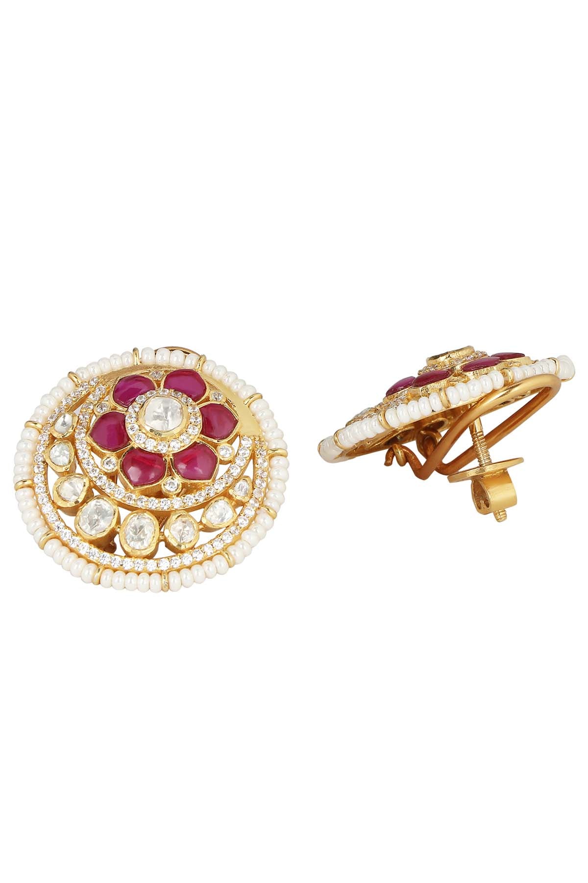 Moissanite Polki Ruby Tops