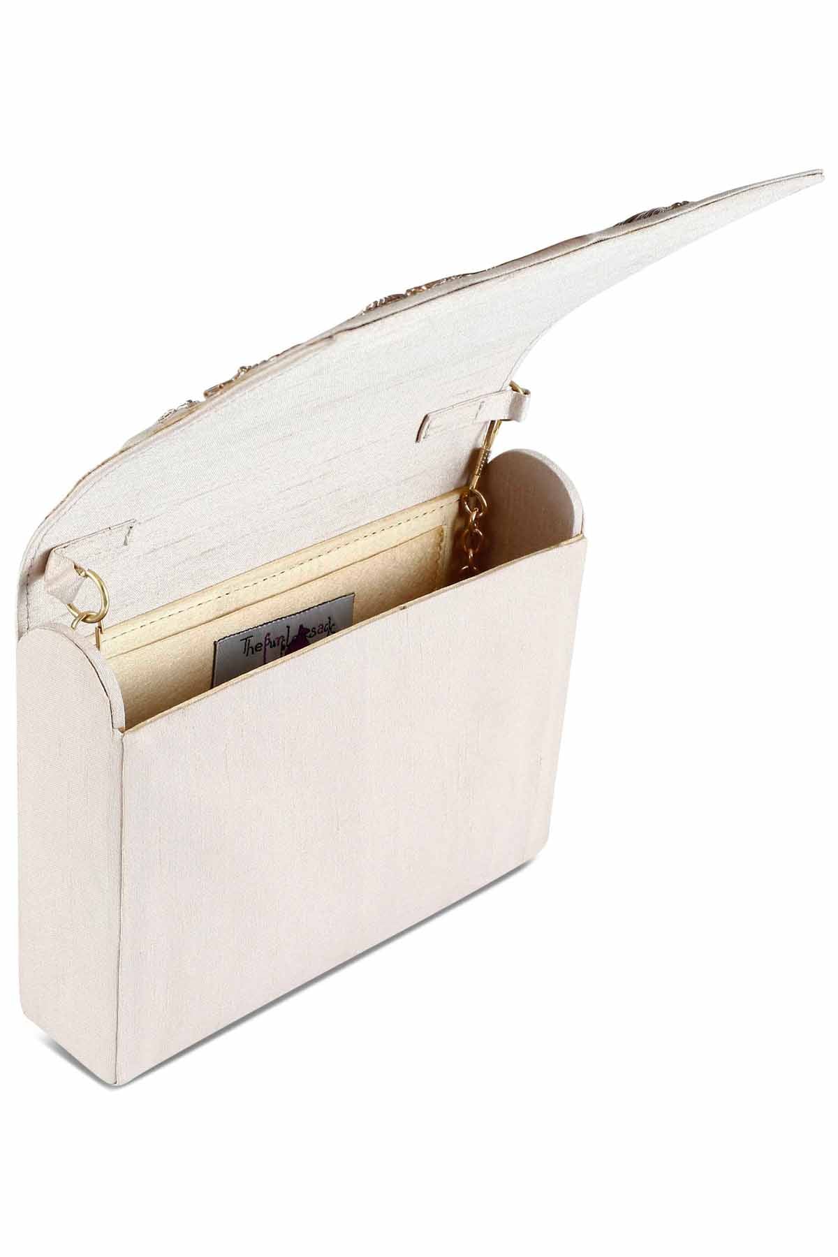 Motif Embroidered Clutch