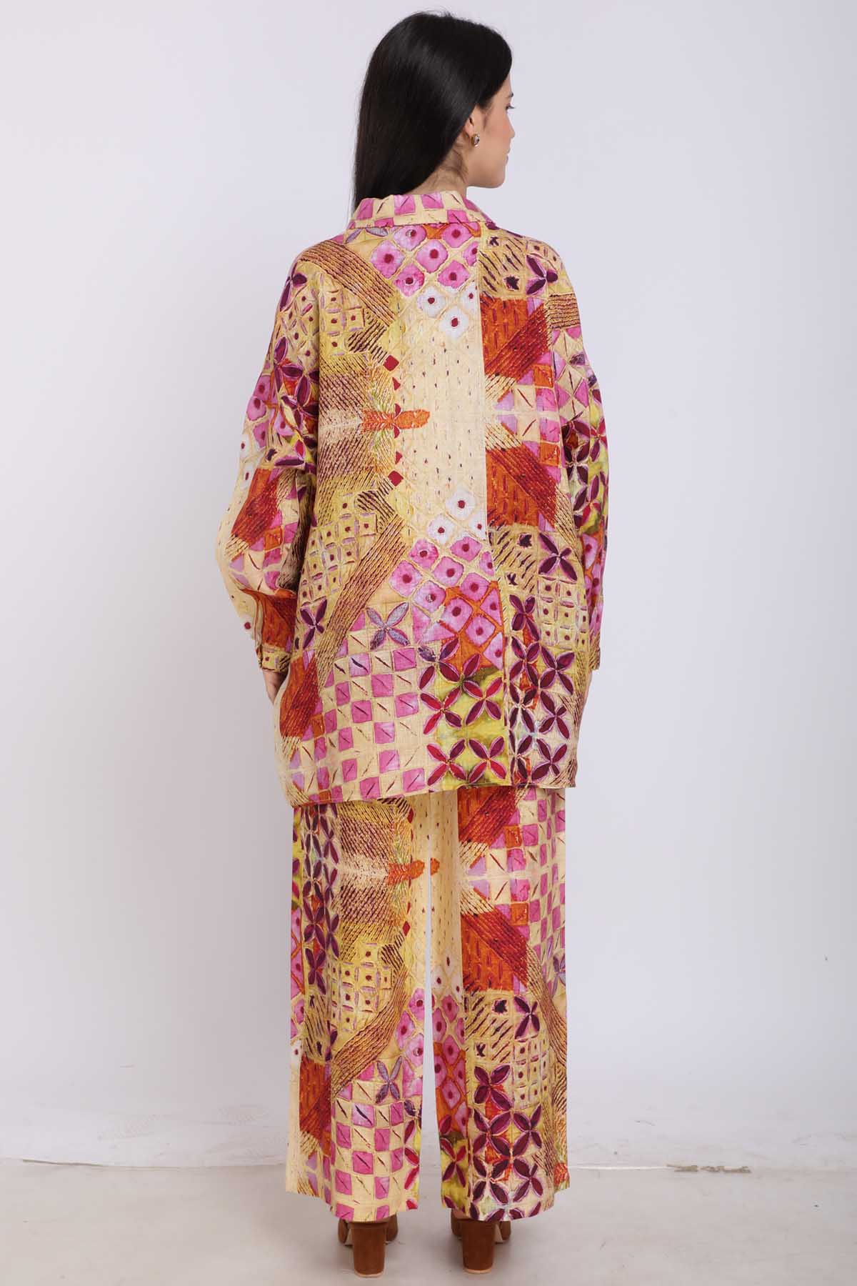 Mural Printed Linen Shirt