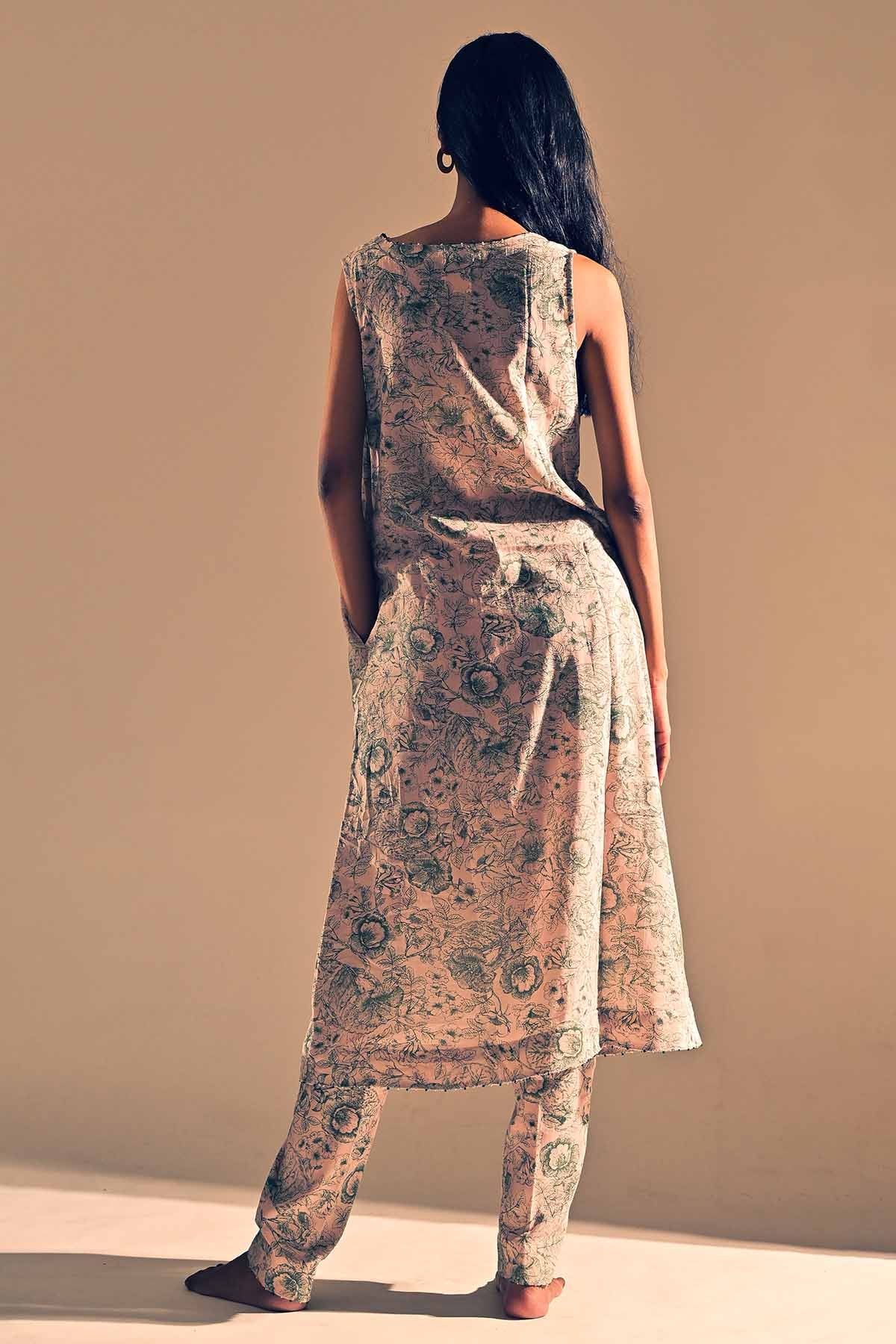 Narrow Fit Cotton Pants