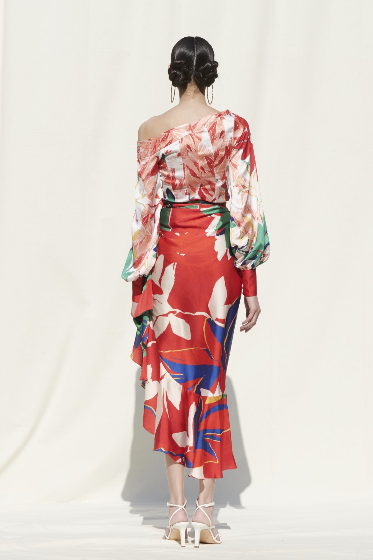 Printed Panelled Skirt Set