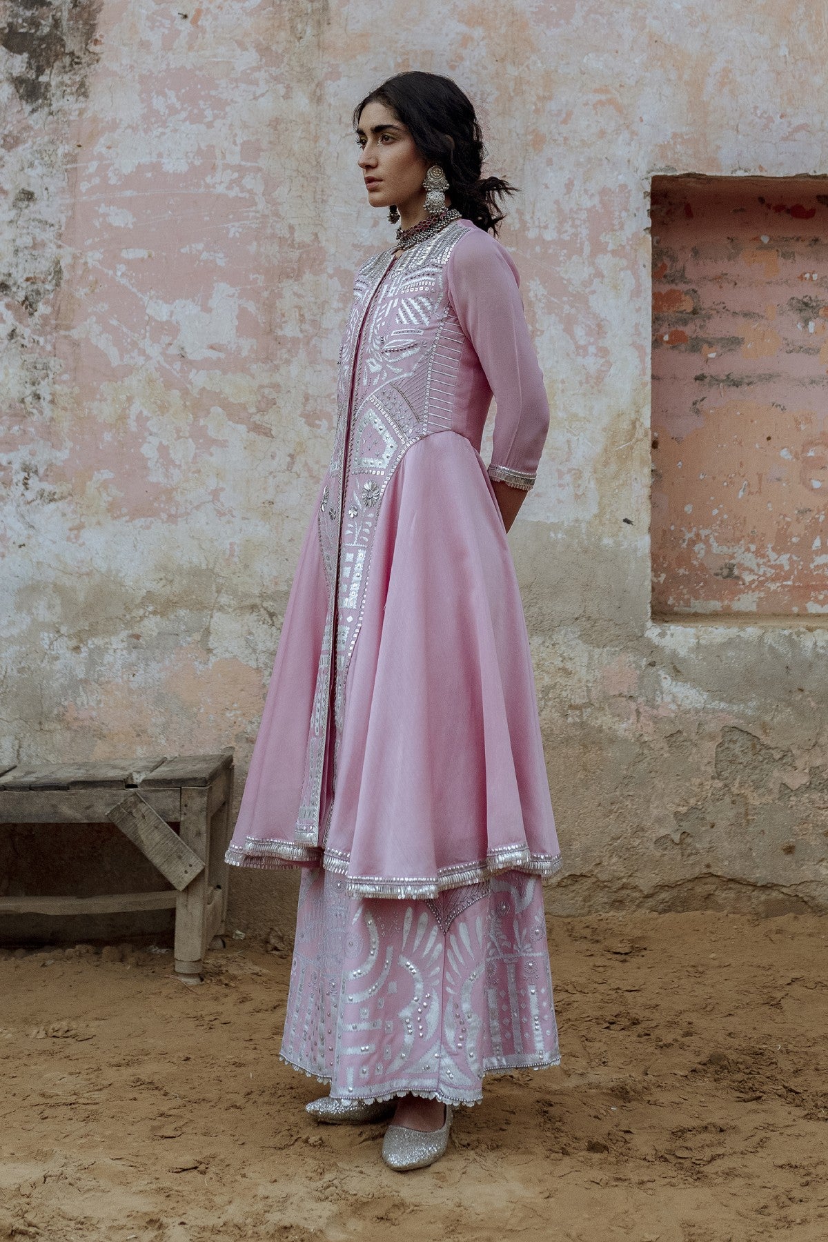 A-Line Kurta & Skirt Set