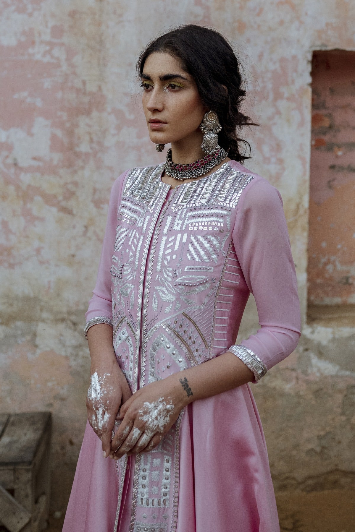 A-Line Kurta & Skirt Set