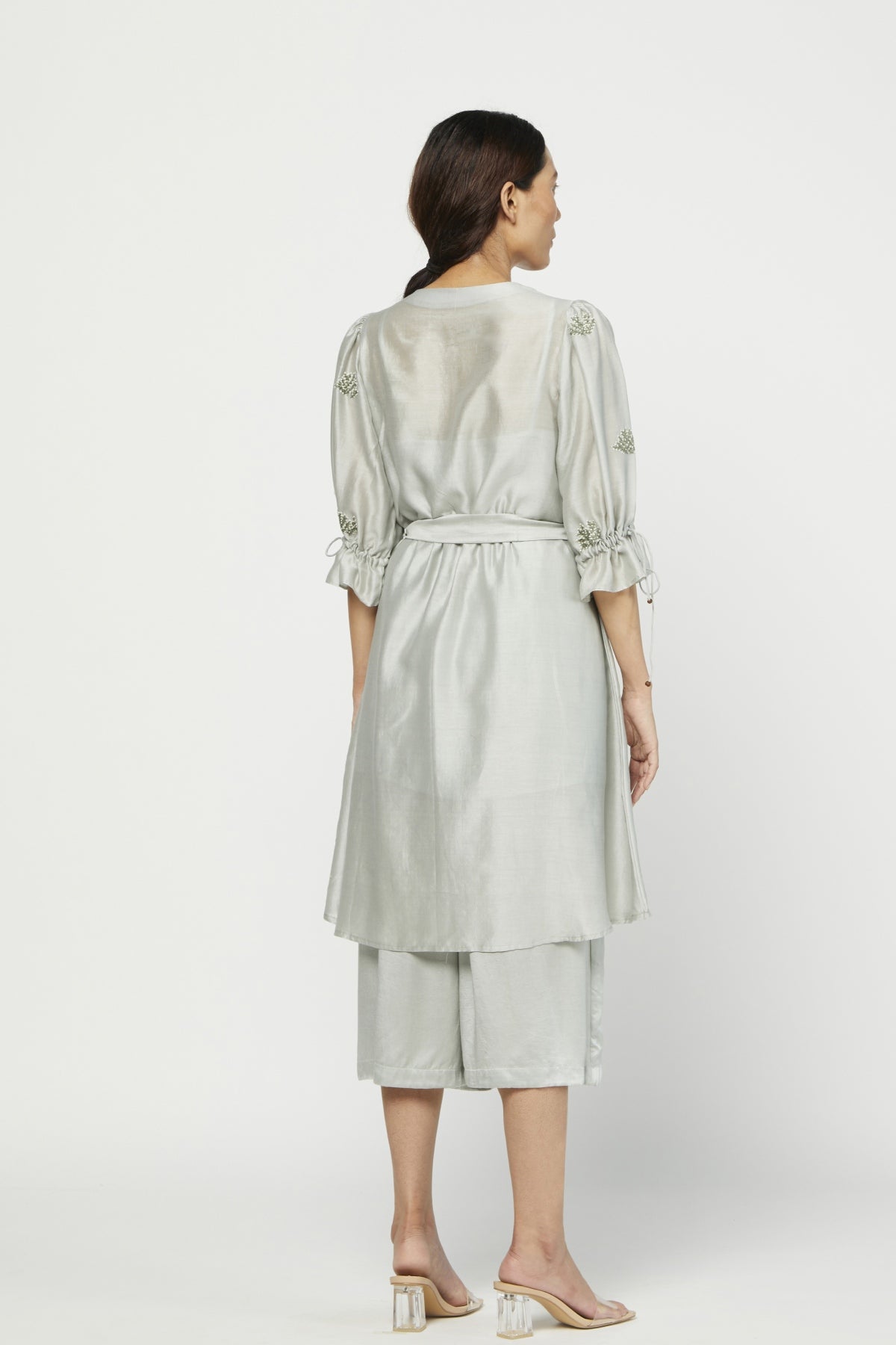 Embroidered Green Tunic Set