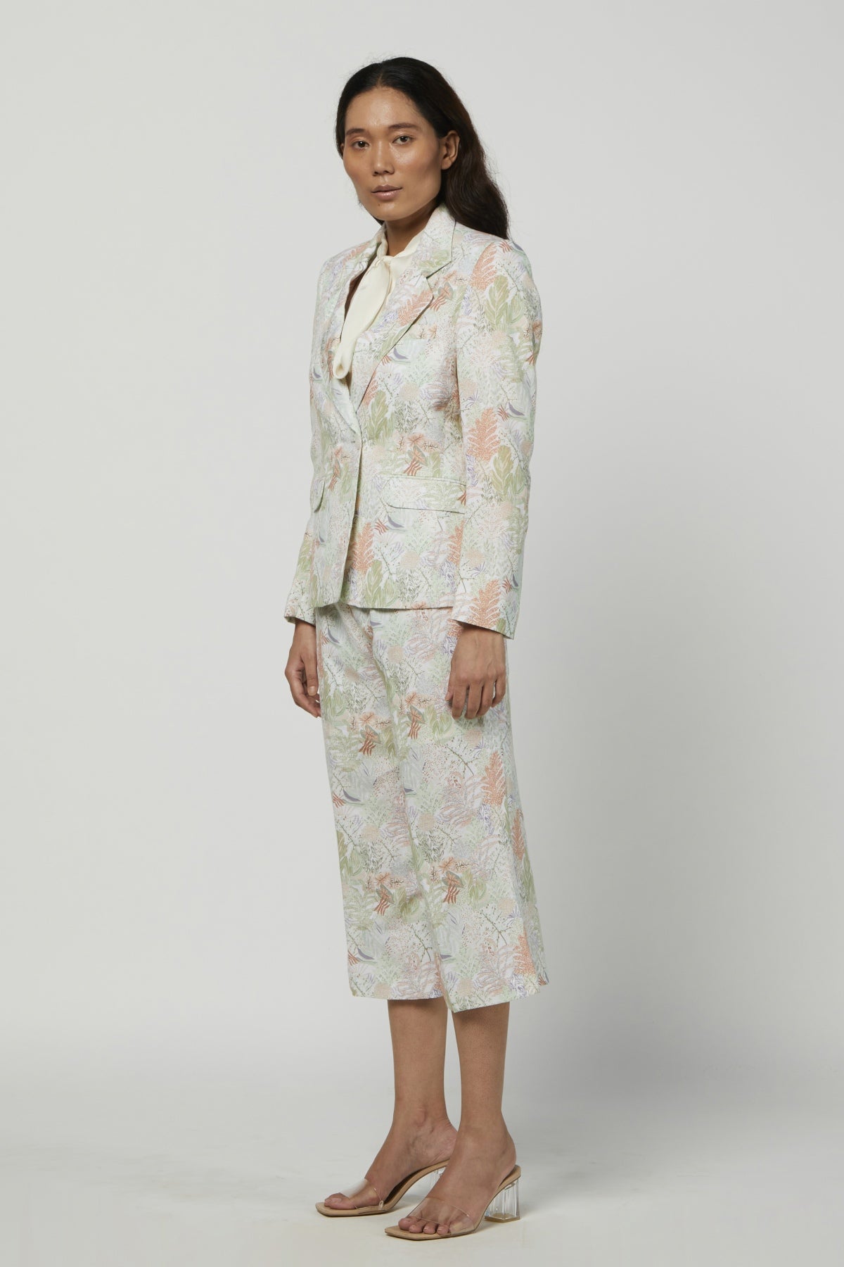 Linen Printed Blazer