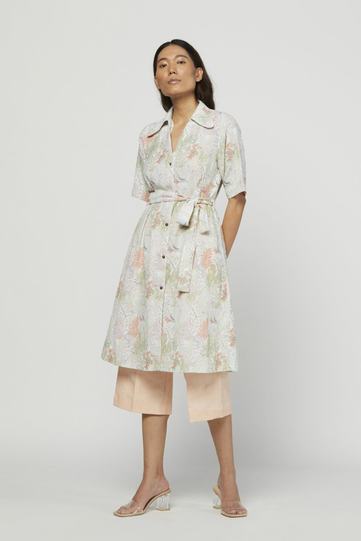 Linen Printed Dress