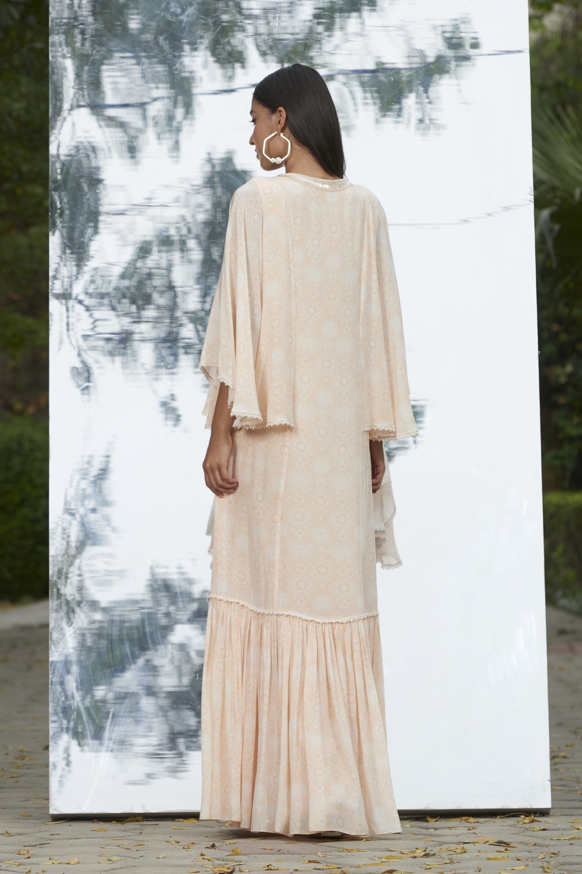 Georgette Frill Printed Kaftan