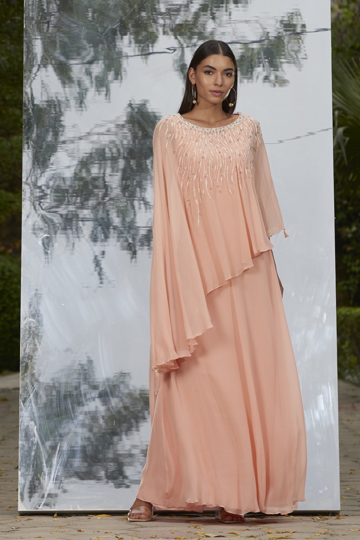 Layered Kaftan Gown