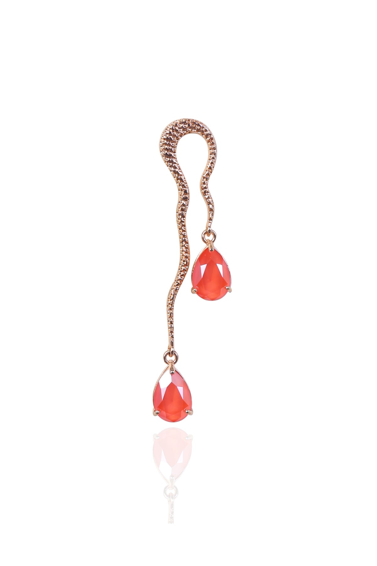 Orange Swarovski Pearl Danglers
