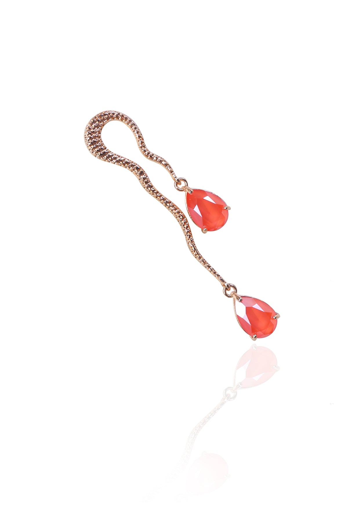 Orange Swarovski Pearl Danglers