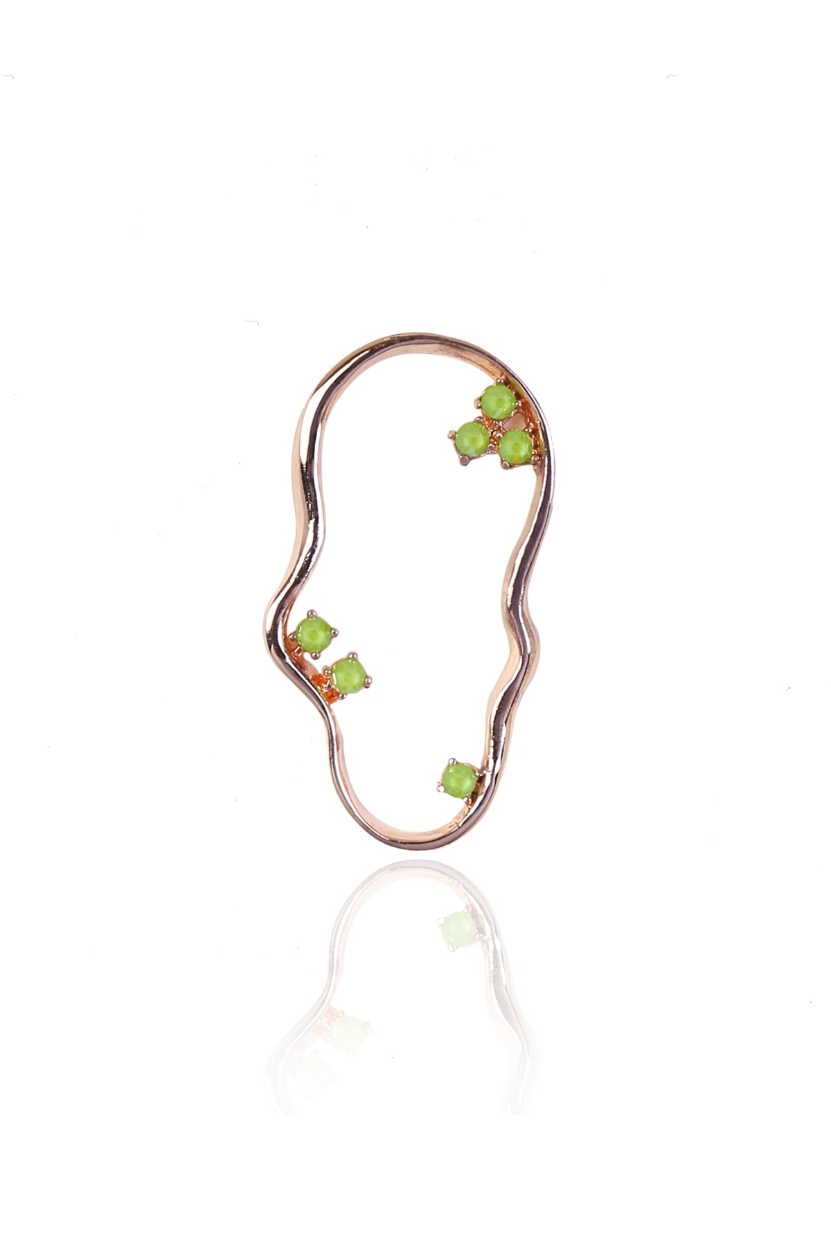 Green Swarovski Round Danglers